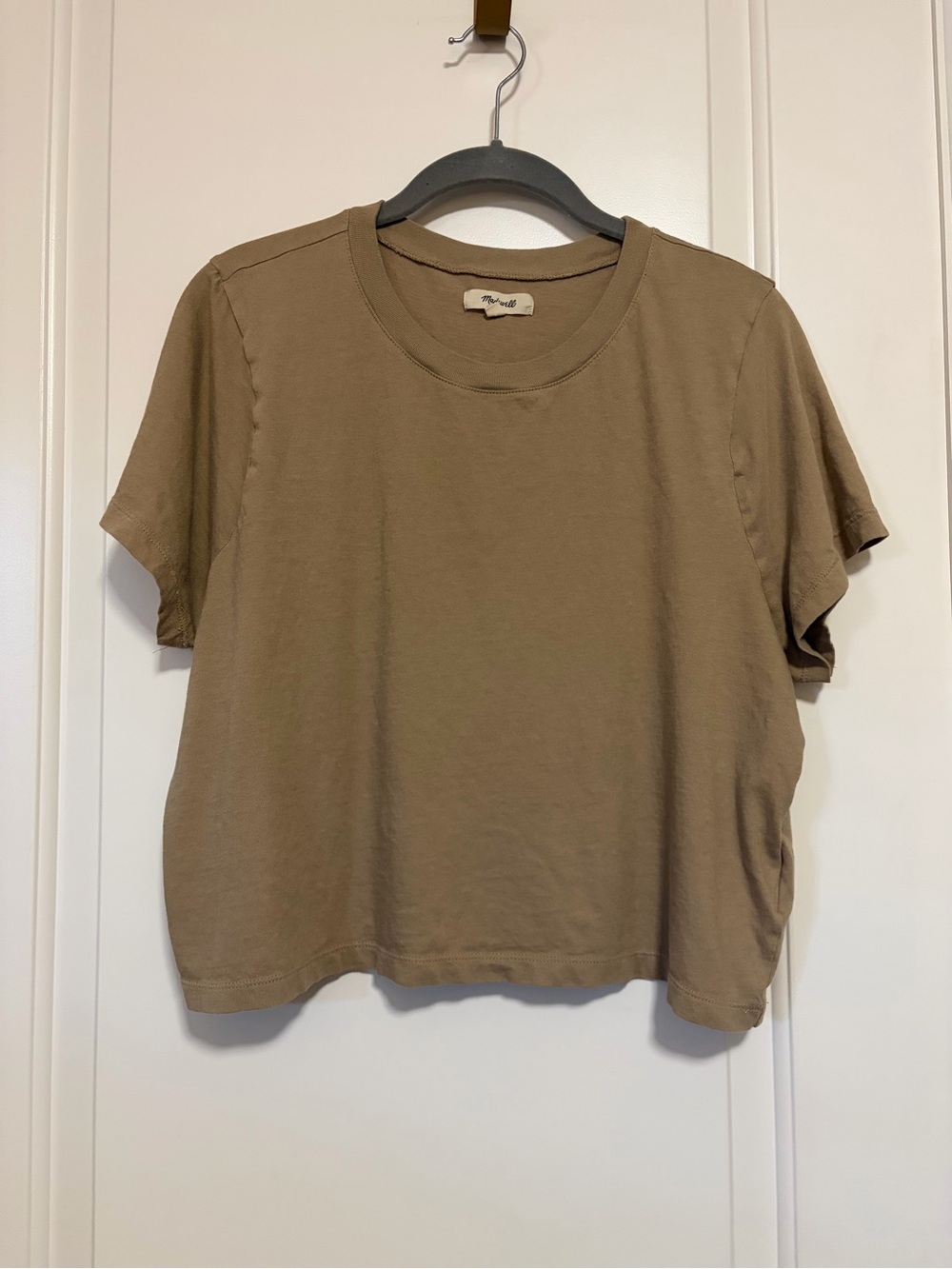 🤎Madewell S/S Boxy Semi Cropped Sophisticated Casual Tee🤎
